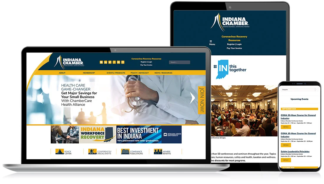 Indiana Chamber of Commerce Indianapolis Web Design