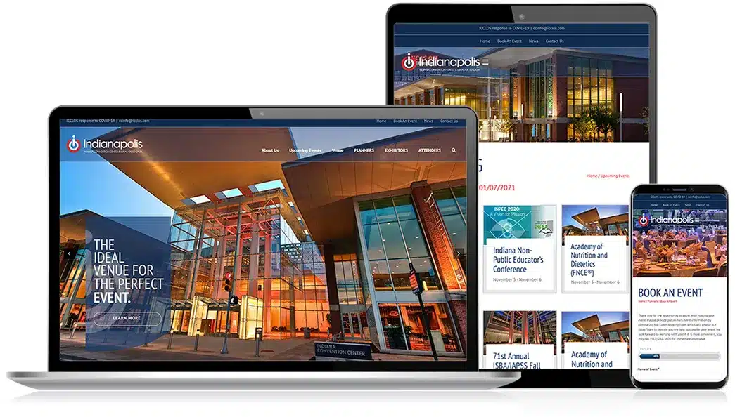 Indiana Convention Center Indianapolis Web Design