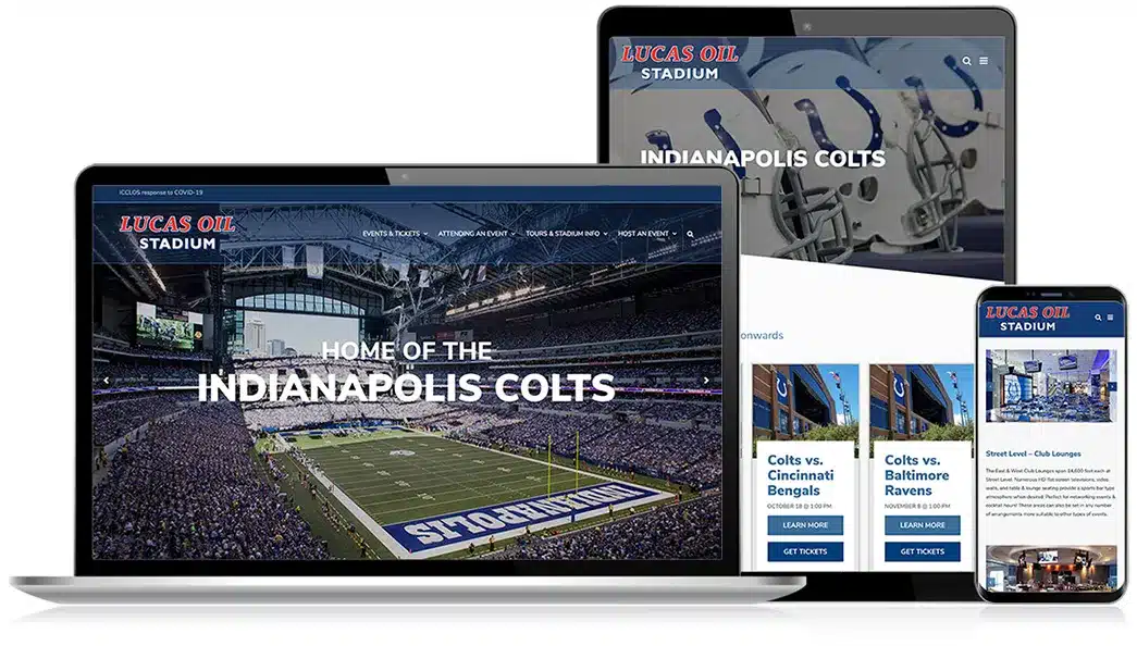 Lucas Oil Stadium Indianapolis Website Design