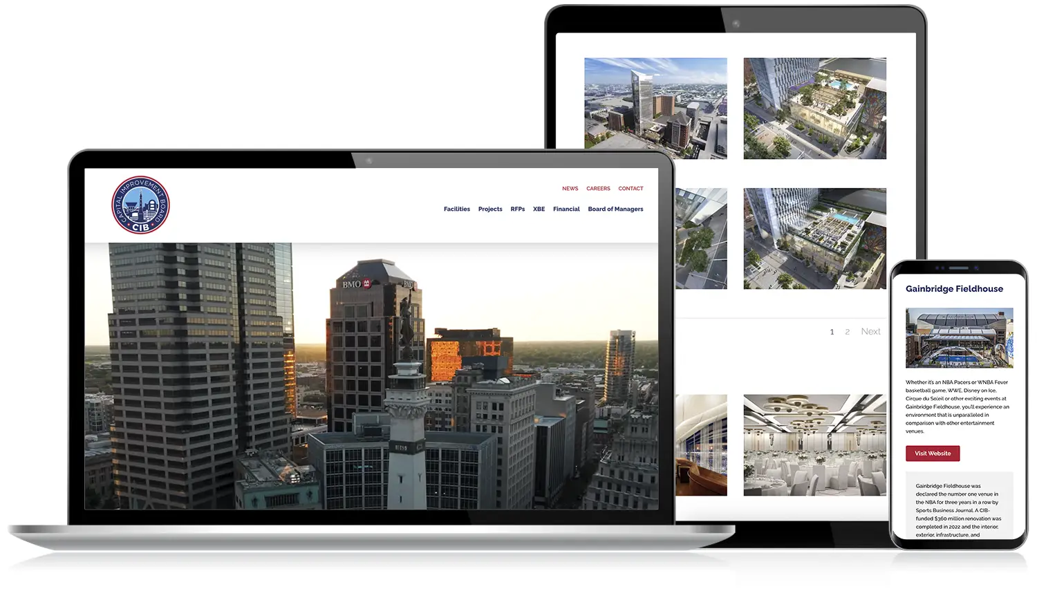 Capital Improvement Board Web Design