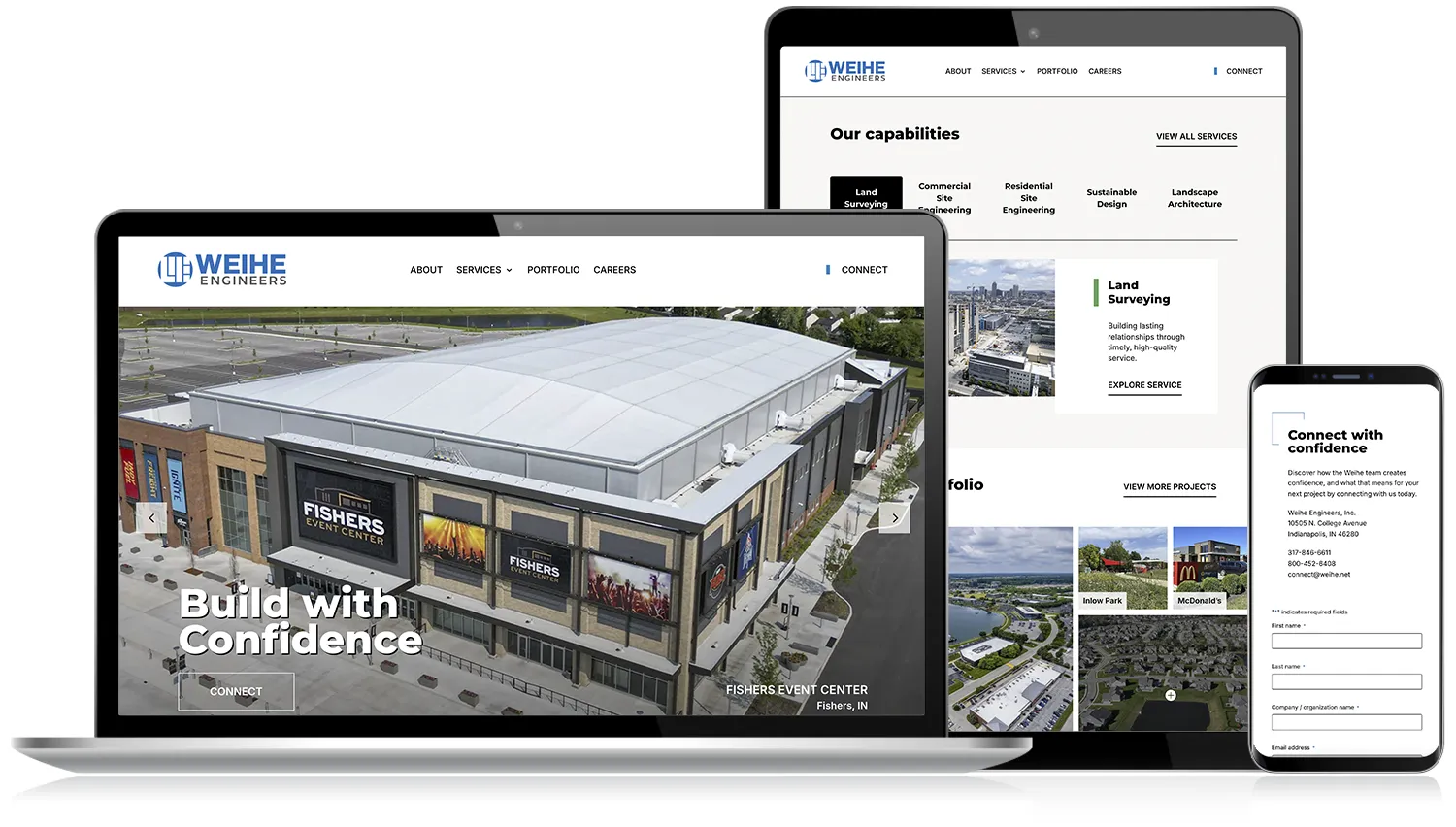Weihe Engineers, Inc. Indianapolis Web Design and Development WordPress Website