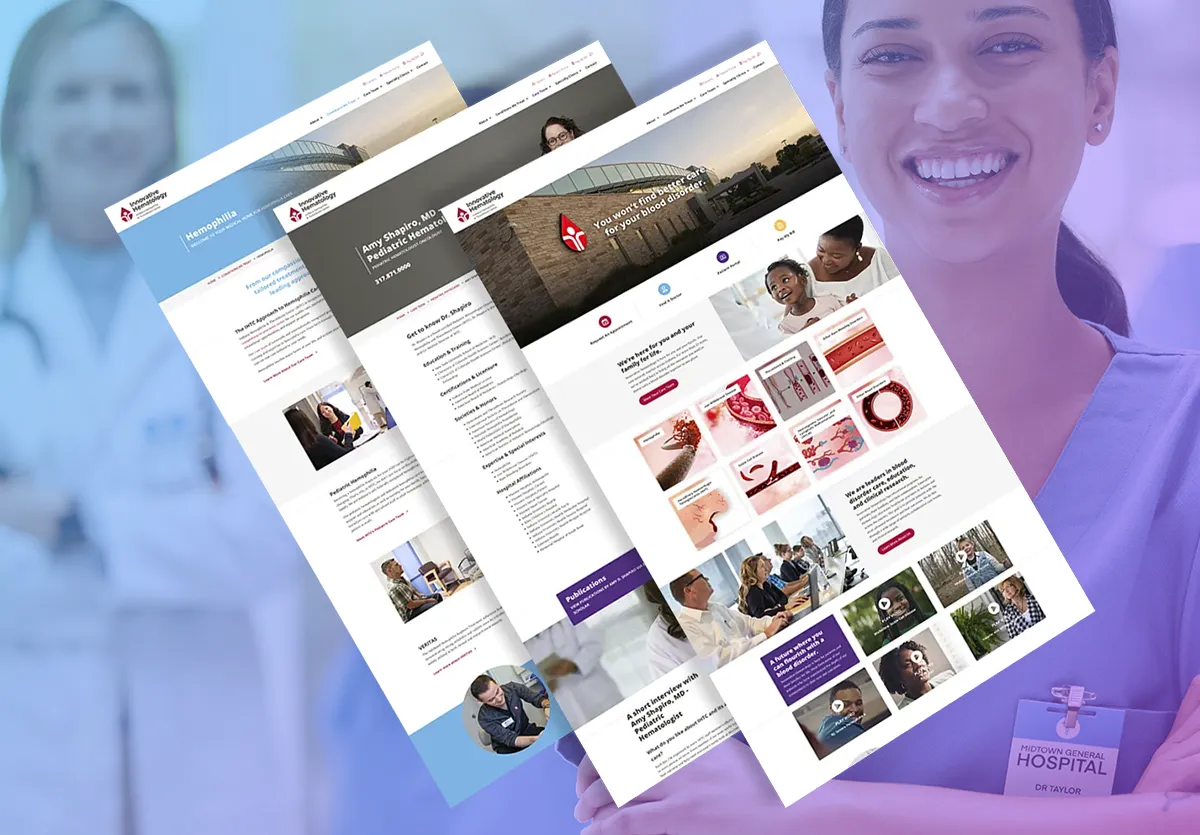 Indianapolis website design project for Innovative Hematology by Exceedion