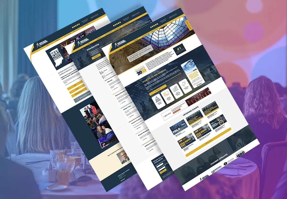 Indiana Chamber of Commerce Website Design by Exceedion