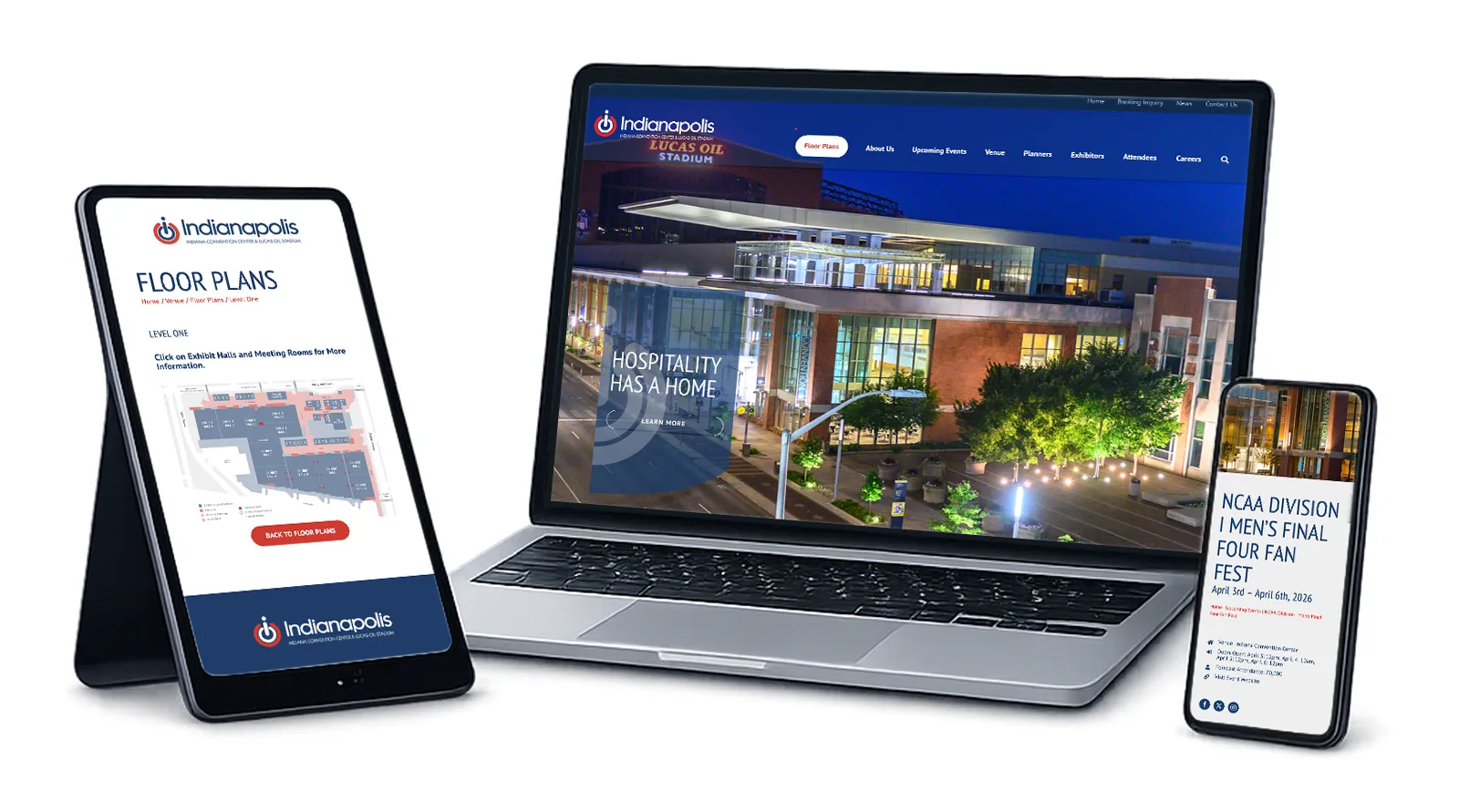 Indiana Convention Center Web Design by Exceedion