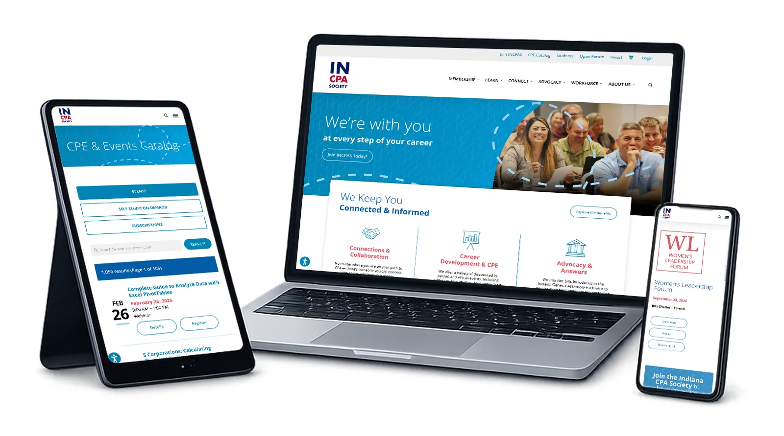 Indiana CPA Society Web Design by Exceedion