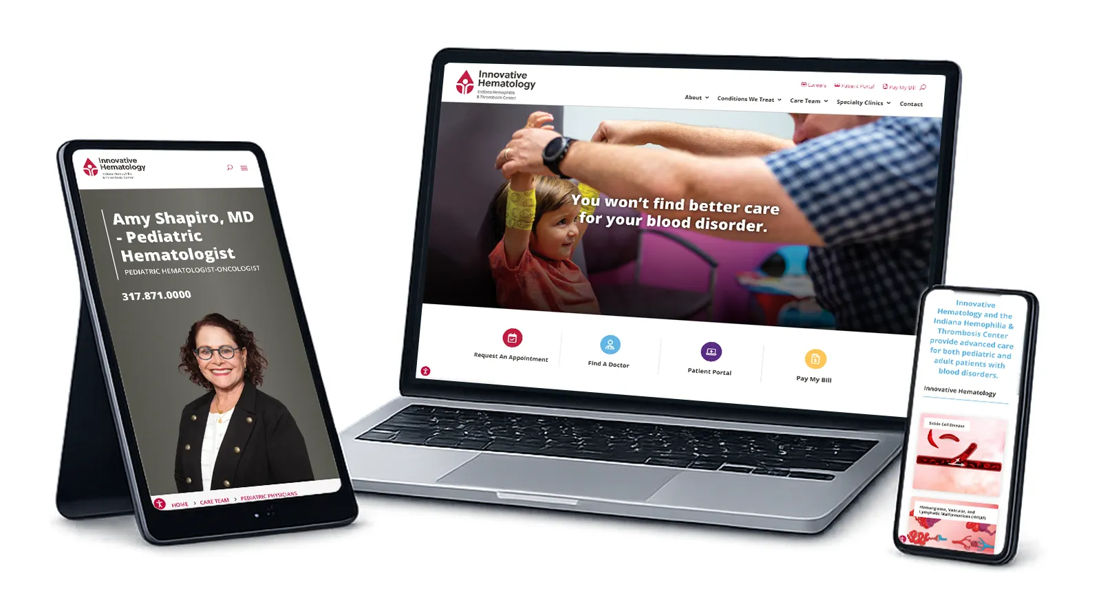 Innovative Hematology, Inc. Web Design by Exceedion