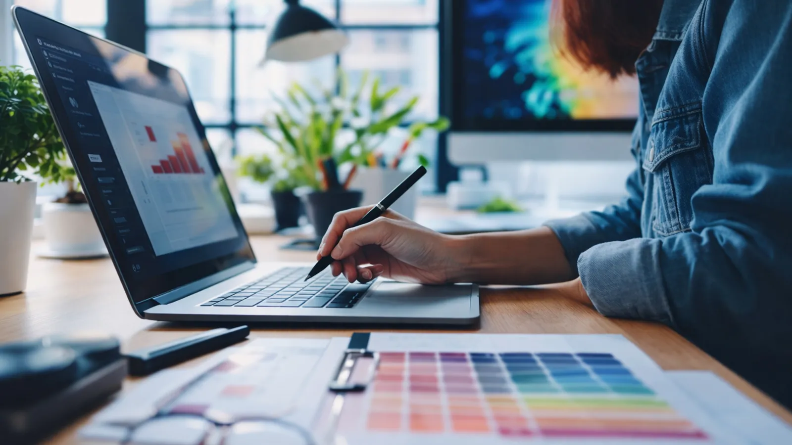 Modern business website redesign displayed on a laptop with clean layout and typography